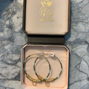 Juicy couture earrings green gold